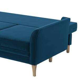 Schlafsofa Estallo Samt Ravi: Marineblau