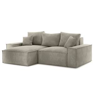 Ecksofa Caborno Cordstoff Scota: Aschgrau