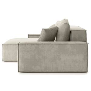 Ecksofa Caborno Cordstoff Scota: Aschgrau