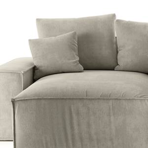 Ecksofa Caborno Cordstoff Scota: Aschgrau