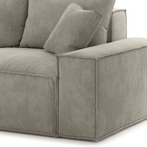 Ecksofa Caborno Cordstoff Scota: Aschgrau