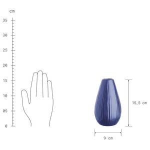 Vase RIFFLE Céramique - Bleu