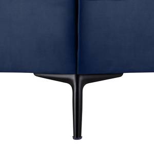 Gestoffeerd bed Valesk Donkerblauw - 180 x 200cm - Platweefsel