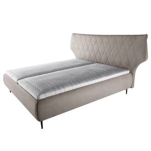 Gestoffeerd bed Valesk Crème - 180 x 200cm - Platweefsel