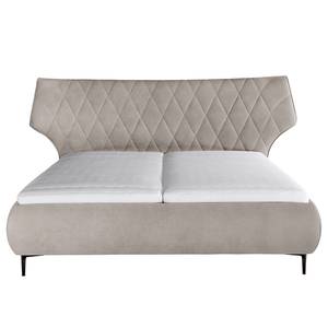 Gestoffeerd bed Valesk Crème - 180 x 200cm - Platweefsel