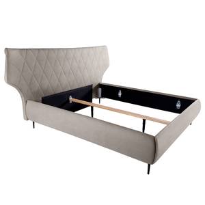 Gestoffeerd bed Valesk Crème - 180 x 200cm - Platweefsel