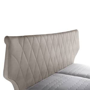 Gestoffeerd bed Valesk Crème - 180 x 200cm - Platweefsel