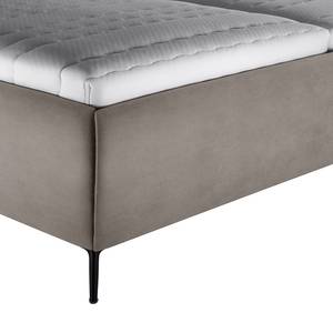 Gestoffeerd bed Valesk Crème - 180 x 200cm - Platweefsel