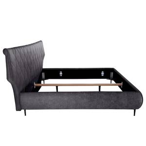 Gestoffeerd bed Valesk Antraciet - 160 x 200cm - Platweefsel