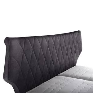 Gestoffeerd bed Valesk Antraciet - 160 x 200cm - Platweefsel