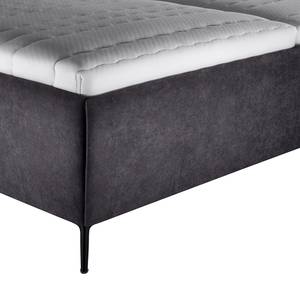 Gestoffeerd bed Valesk Antraciet - 160 x 200cm - Platweefsel