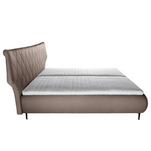 Gestoffeerd bed Valesk Modder - 200 x 200cm - Kunstleer