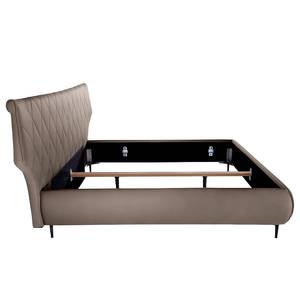 Gestoffeerd bed Valesk Modder - 200 x 200cm - Kunstleer