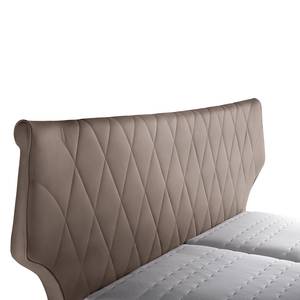 Gestoffeerd bed Valesk Modder - 200 x 200cm - Kunstleer