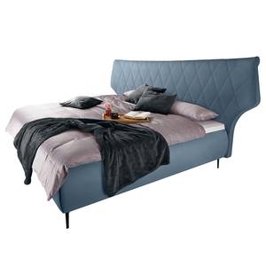 Letto imbottito Valesk Bluastro grigio - 160 x 200cm - Microfibra