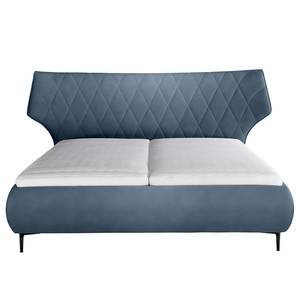 Letto imbottito Valesk Bluastro grigio - 160 x 200cm - Microfibra