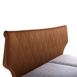 Polsterbett Valesk Cognac - 200 x 200cm - Microfaser