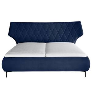 Gestoffeerd bed Valesk Donkerblauw - 200 x 200cm - Platweefsel