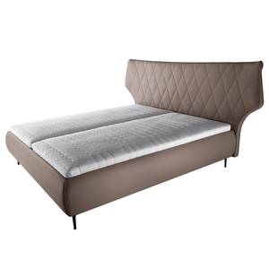 Gestoffeerd bed Valesk Modder - 180 x 200cm - Kunstleer