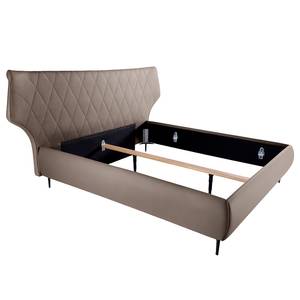 Gestoffeerd bed Valesk Modder - 180 x 200cm - Kunstleer