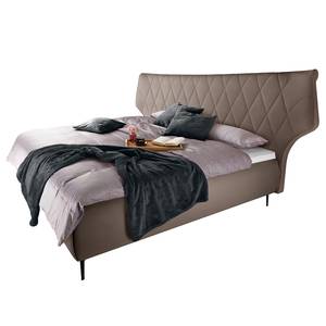 Gestoffeerd bed Valesk Modder - 160 x 200cm - Kunstleer