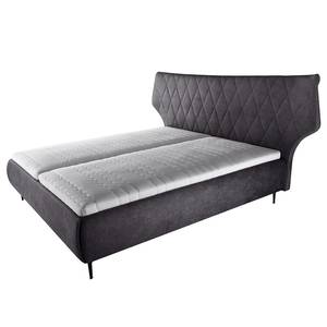 Gestoffeerd bed Valesk Antraciet - 180 x 200cm - Platweefsel