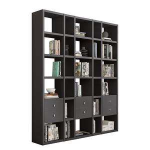 Boekenkast Emporior XI Mat grijs - Breedte: 190 cm