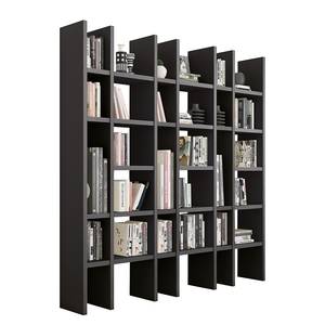 Boekenkast Emporior XII crèmewit - Mat grijs - Breedte: 216 cm