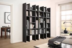 Boekenkast Emporior XII crèmewit - Mat grijs - Breedte: 216 cm