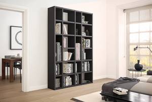 Boekenkast Emporior XIV crèmewit - Mat grijs - Breedte: 145 cm