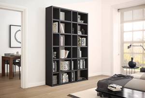 Boekenkast Emporior XV crèmewit - Mat grijs - Breedte: 145 cm