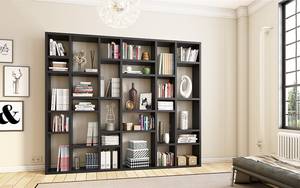 Libreria Emporior IV Grigio opaco - Larghezza: 260 cm