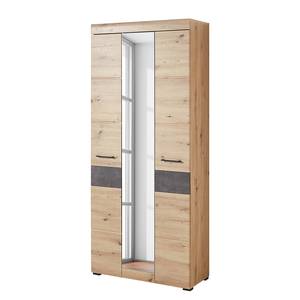 Garderobenschrank Udulla Eiche Artisan Dekor / Stein Dekor