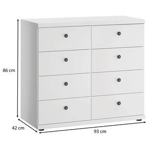 Buffet Marlow Blanc - Largeur : 93 cm