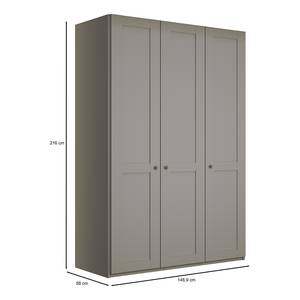 Drehtürenschrank Marlow Taupe - Breite: 150 cm - Ohne Spiegeltür/-en