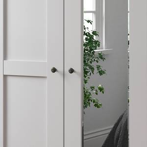 Armoire à portes battantes Marlow Blanc - Largeur : 350 cm - 3 miroir