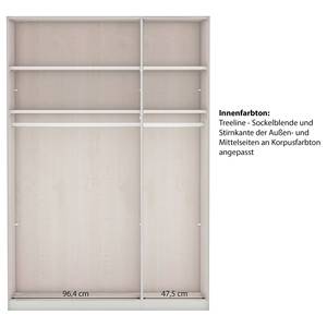 Armoire à portes battantes Marlow Graphite - Largeur : 150 cm - Sans portes miroir
