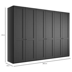 Draaideurkast Marlow Grafiet - Breedte: 300 cm - Zonder spiegeldeuren