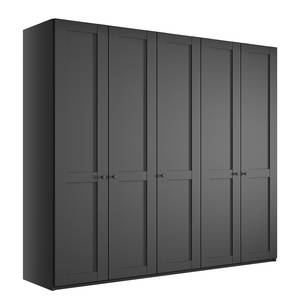 Armoire à portes battantes Marlow Graphite - Largeur : 250 cm - Sans portes miroir