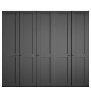 Armoire à portes battantes Marlow Graphite - Largeur : 250 cm - Sans portes miroir