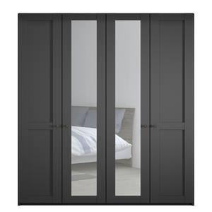 Drehtürenschrank Marlow Graphit - Breite: 200 cm - 2 Spiegeltüren