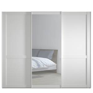 Armoire à portes coulissantes Marlow Blanc - Largeur : 250 cm - 1 miroir