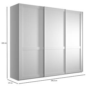 Armoire à portes coulissantes Marlow Blanc - Largeur : 250 cm - Sans portes miroir