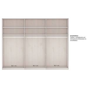 Armoire à portes coulissantes Marlow Blanc - Largeur : 250 cm - Sans portes miroir