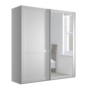 Armoire à portes coulissantes Marlow Blanc - Largeur : 200 cm - 1 miroir