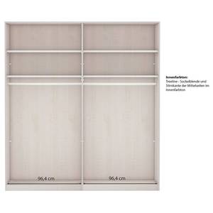 Armoire à portes coulissantes Marlow Blanc - Largeur : 200 cm - 1 miroir