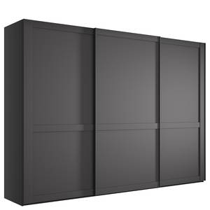 Armoire à portes coulissantes Marlow Graphite - Largeur : 300 cm - Sans portes miroir