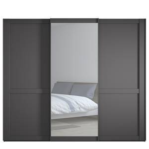 Armoire à portes coulissantes Marlow Graphite - Largeur : 250 cm - 1 miroir