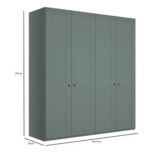 Drehtürenschrank Marlow Lindgrün - Breite: 200 cm - Ohne Spiegeltür/-en