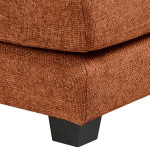 Gestoffeerde hocker Renera Chenille Leyla: Terracotta